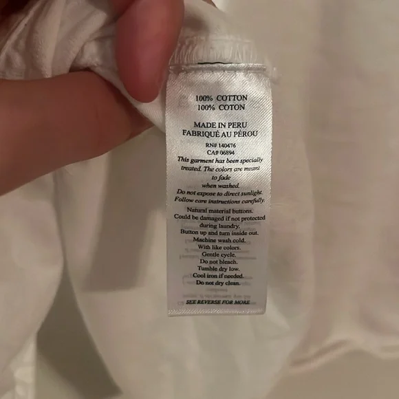 Faherty Sunwashed Knit Shirt, White - S - Picture 10 of 10